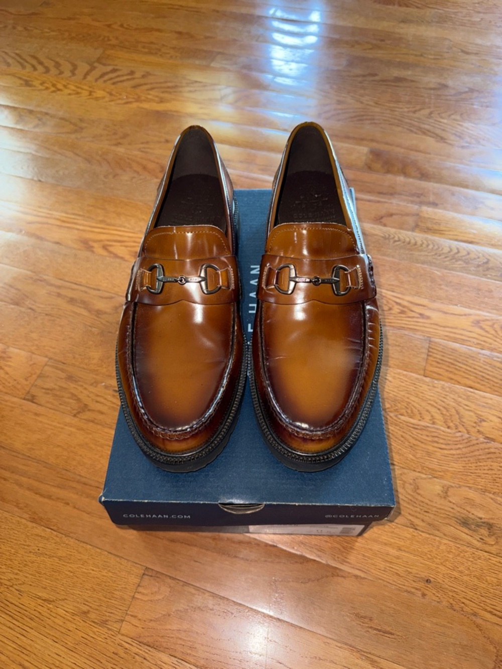 Cole Haan Men’s Tan/Brown Leather Bit Loafers - Picture 5 of 8